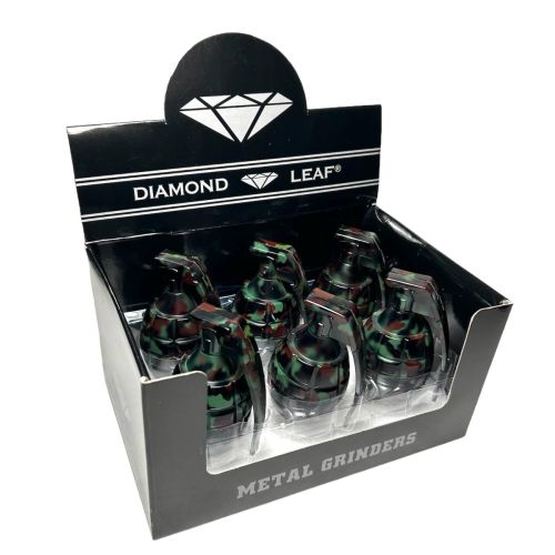 DIAMOND LEAF GRENADE GRINDERS 3 PARTS /BOX 6