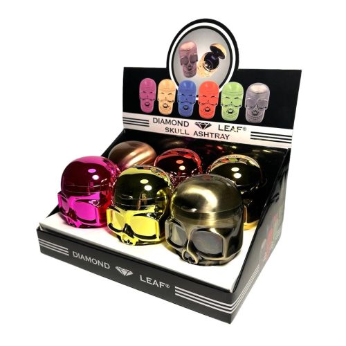 DIAMOND LEAF SKULL ASHTRAY + LED LIGHT BOX/6