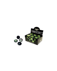 DIAMOND LEAF METAL GRINDERS HEMP DESIGN BOX/12