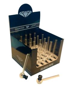 DIAMOND LEAF GLASS PIPE BOX/24
