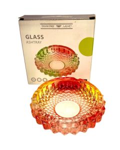 DIAMOND LEAF RED SHINY ASHTRAY