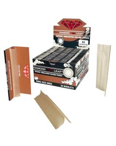 DIAMOND LEAF BROWN KING SIZE PAPERS BOX/50