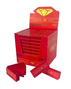 DIAMOND LEAF RED FILTER TIPS BOX/100