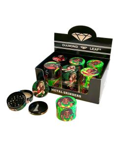 DIAMOND LEAF BOB MARLEY GRINDERS 3PARTS BOX/12